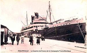 PHILIPPEVILLE - COURRIER DE FRANCE DE LA COMPAGNIE TRANSATLANTIQUE